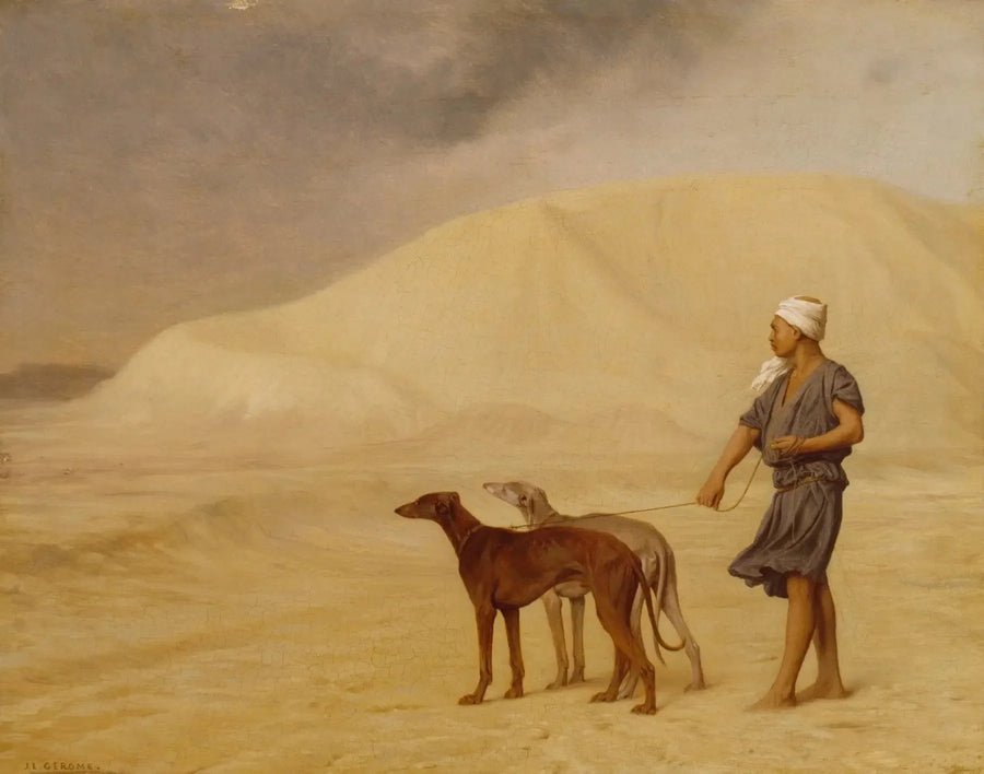Hondenrelays in de woestijn - Jean-Léon Gérôme