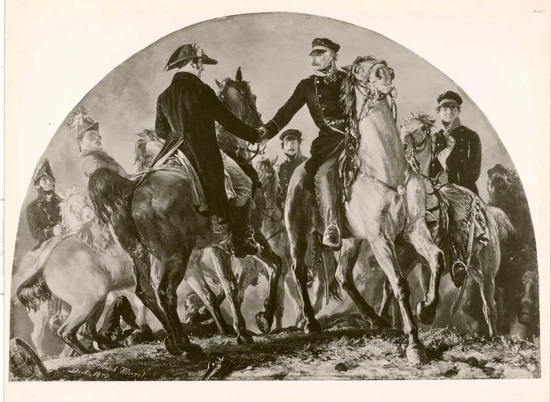 ontmoeting van Blücher en Wellington - Adolph von Menzel