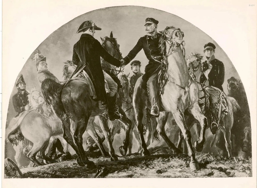 ontmoeting van Blücher en Wellington - Adolph von Menzel