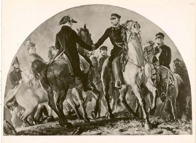 ontmoeting van Blücher en Wellington - Adolph von Menzel