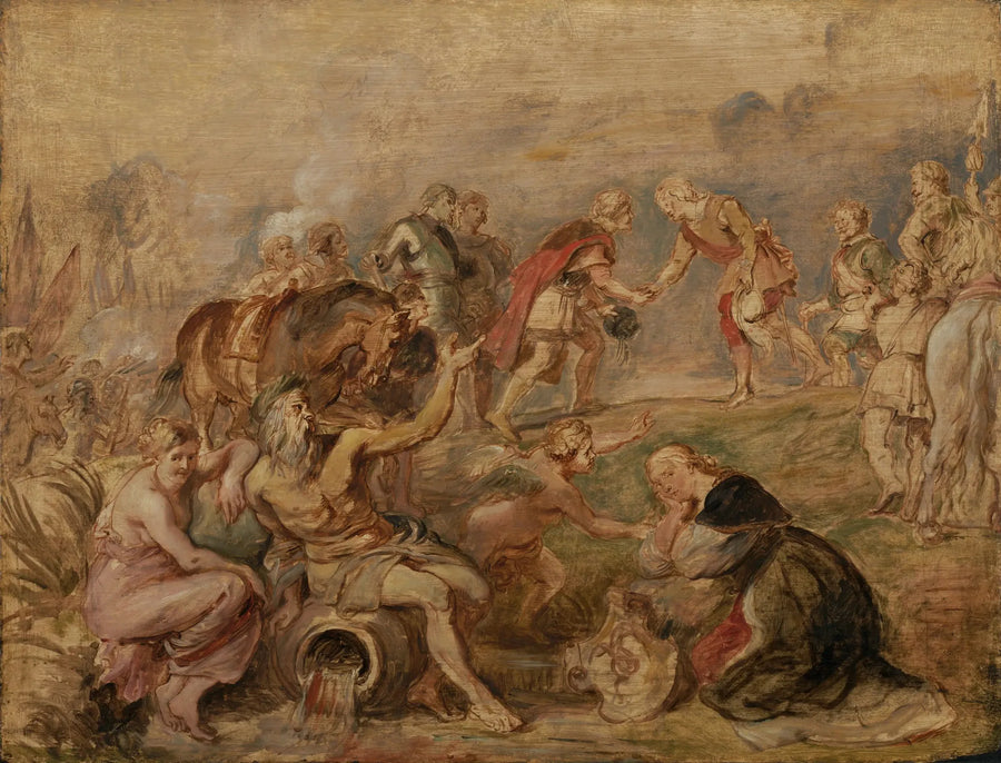 Ontmoeting van koning Ferdinand van Hongarije en de kinder-cardinaal Ferdinand van Spanje in Nördlingen - Peter Paul Rubens