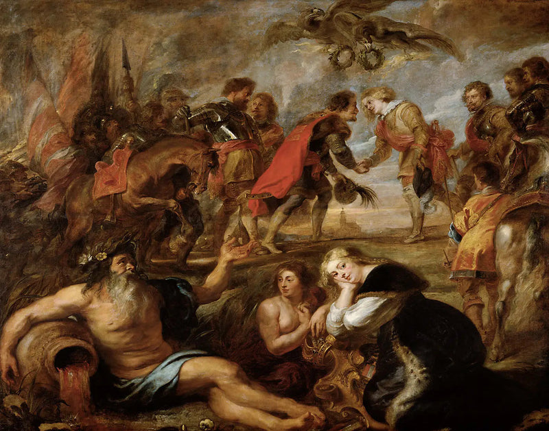 Ontmoeting van koning Ferdinand en de kardinaal-prins Ferdinand in Nördlingen - Peter Paul Rubens