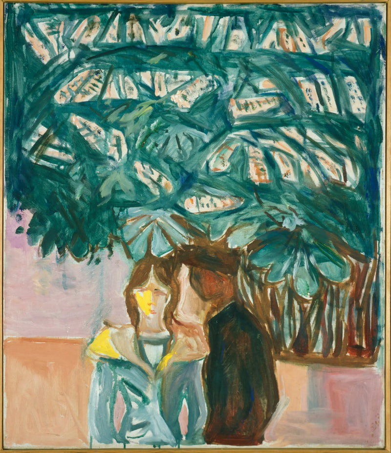 Ontmoeting onder een kastanjeboom - Edvard Munch
