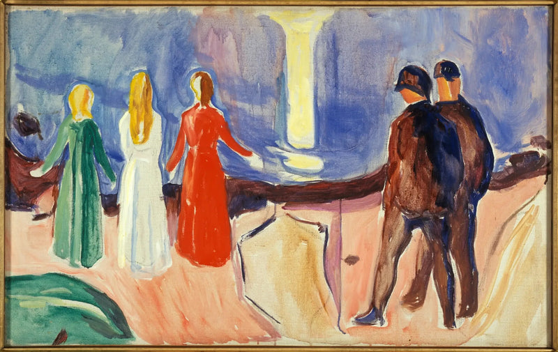 Ontmoeting op het strand - Edvard Munch
