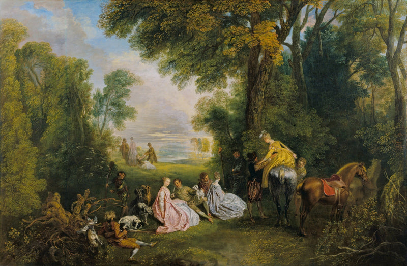 Jachtvergadering - Antoine Watteau