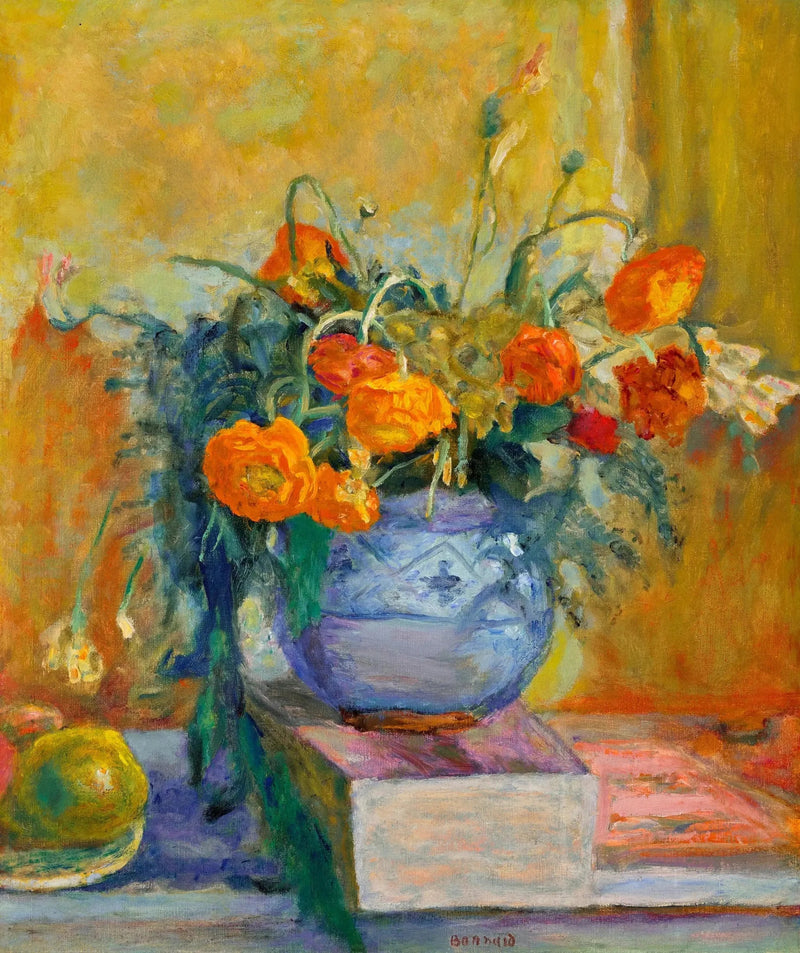 Renonkel in een blauwe vaas - Pierre Bonnard