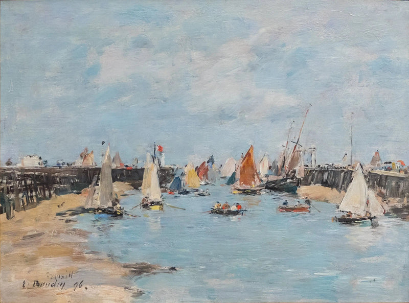 Terugkeer van de vissersboten in Trouville - Eugène Boudin