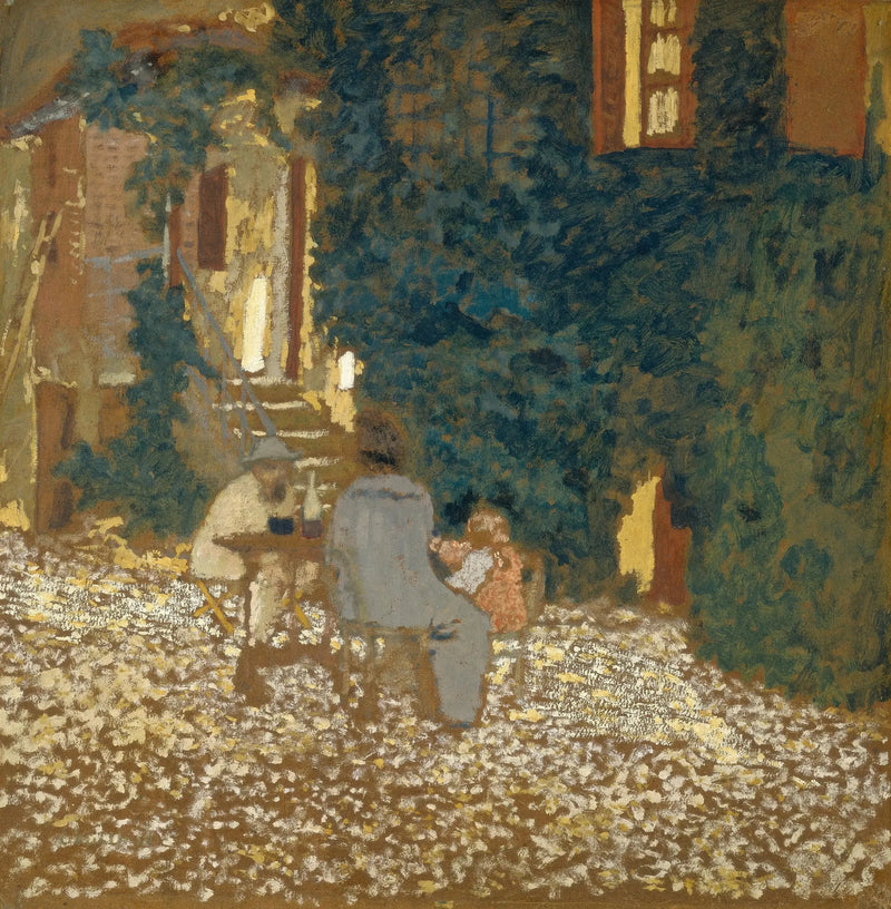Diner in een tuin - Édouard Vuillard