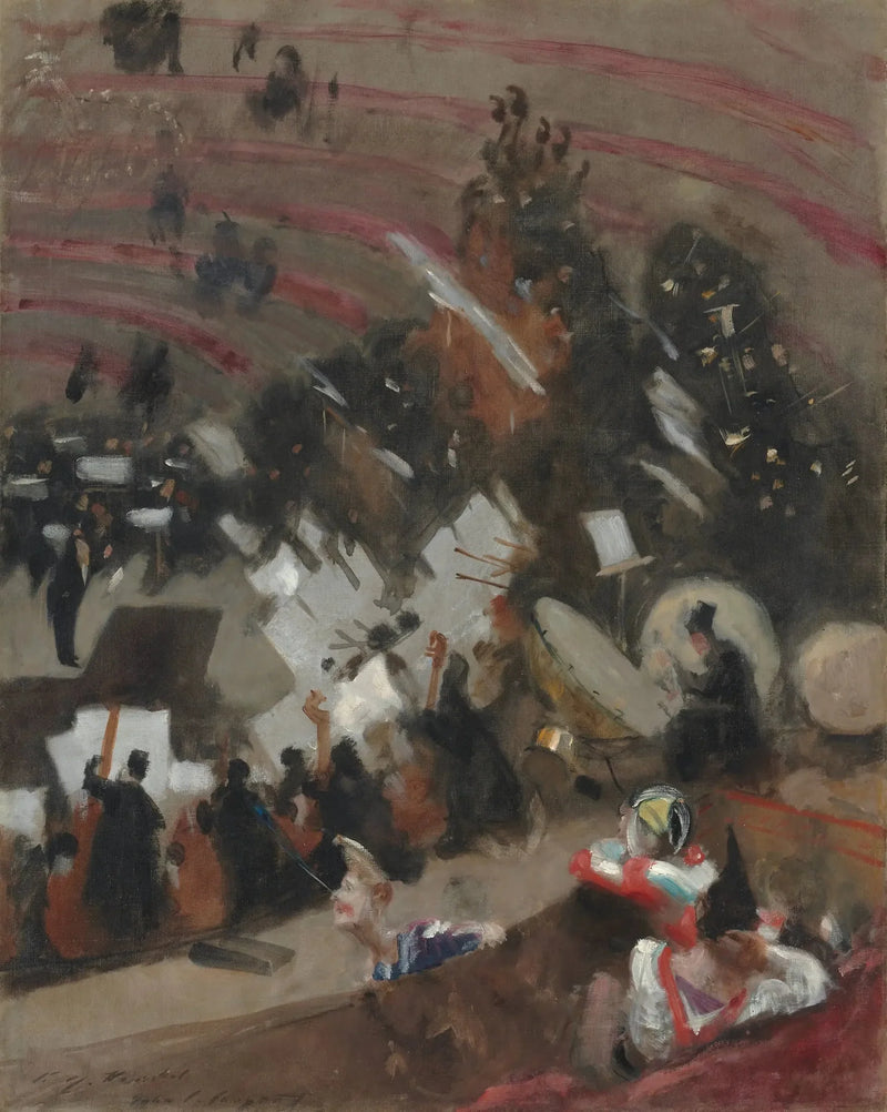 Herhaling van het Orkest Pasdeloup in de Cirque d'Hiver - John Singer Sargent