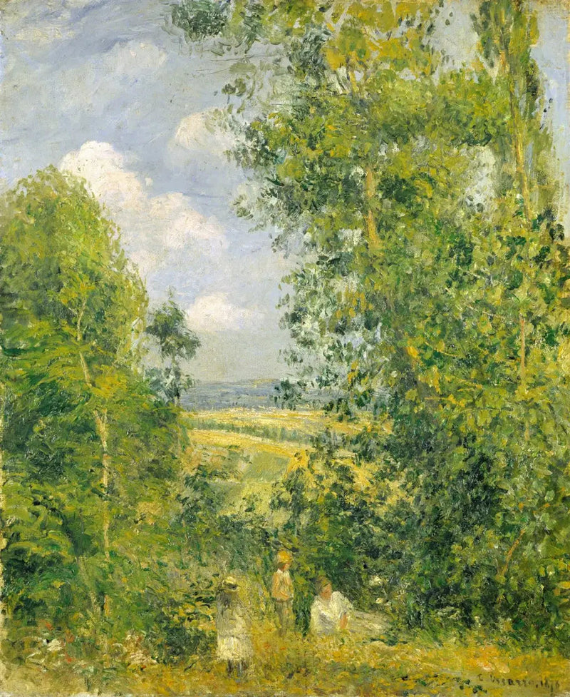 Rust in het bos (kust van de Gruouettes), Pontoise - Camille Pissarro