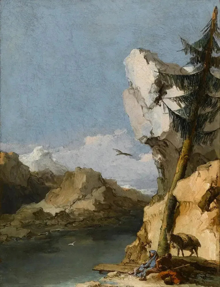 Repos tijdens de vlucht naar Egypte - Giovanni Battista Tiepolo