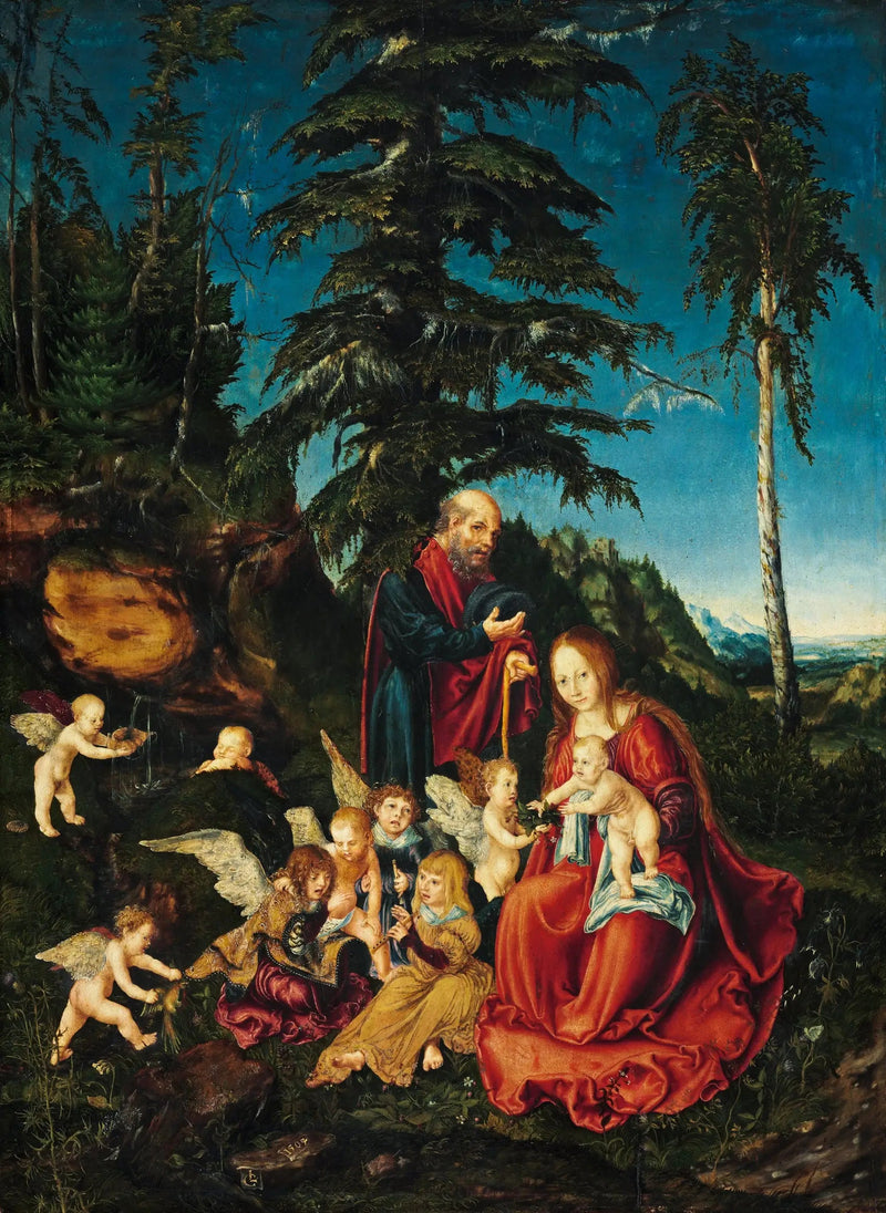 Rust tijdens de vlucht naar Egypte - Lucas Cranach de Oudere