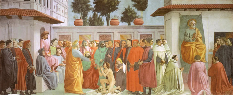 Opstanding van de zoon van Theofiel en Sint-Pieter in de preekstoel - Filippino Lippi