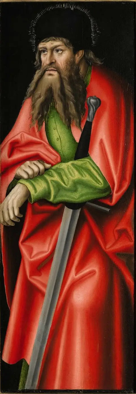 Retabel van Feilitzsch [rechterzijvleugel, achterzijde] : Sint Paulus - Lucas Cranach de Oudere