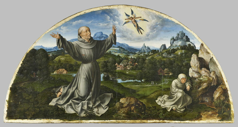 Retabel van de Droefheid van Christus: De Stigmatisatie van Sint-Franciscus van Assisi - Joos van Cleve