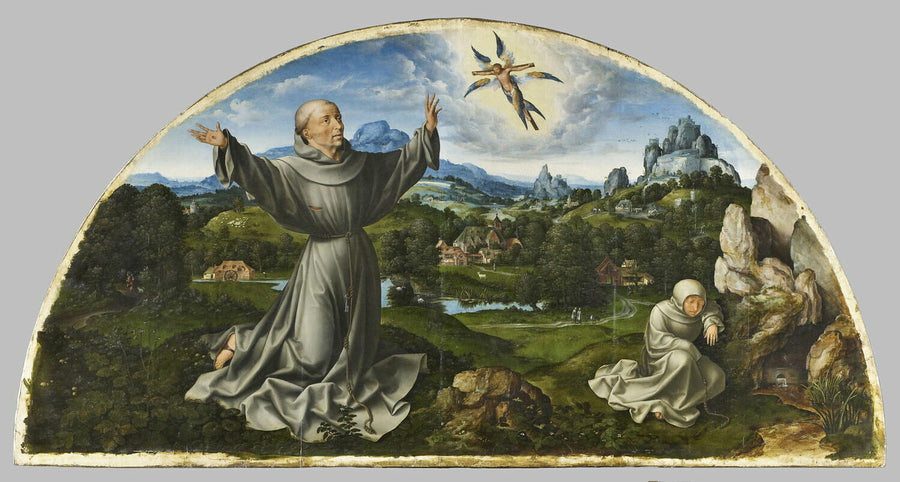 Retabel van de Droefheid van Christus: De Stigmatisatie van Sint-Franciscus van Assisi - Joos van Cleve