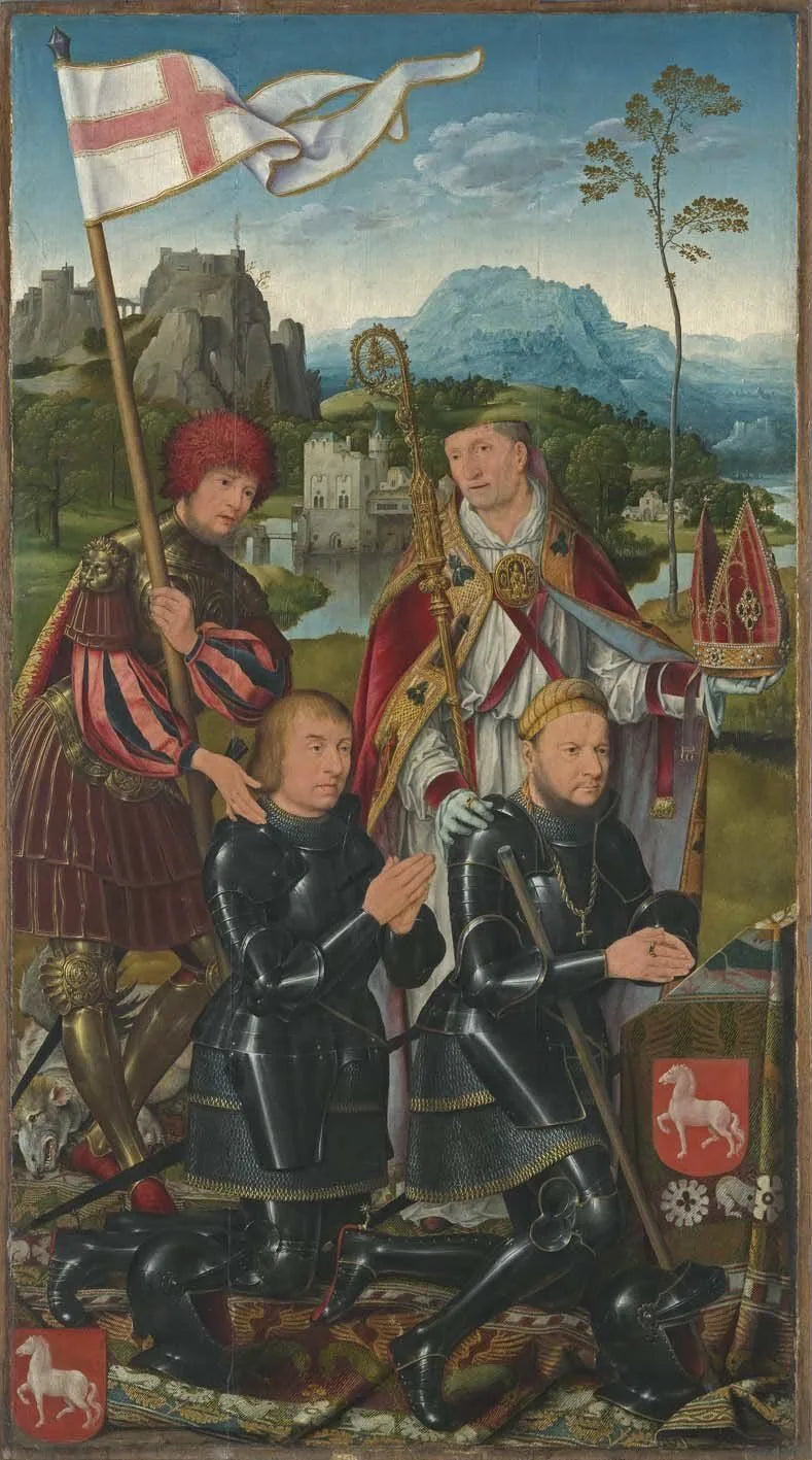 Retabel van Marientod - linker luik - Joos van Cleve