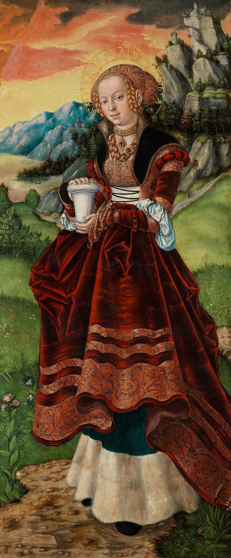 Retabel van Pfirtscher: Heilige Maria Magdalena - Lucas Cranach de Oudere