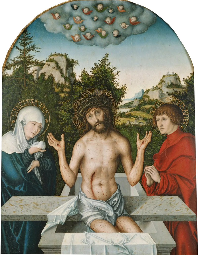 Retabel van Pfirtscher: Christus als man van smart - Lucas Cranach de Oudere