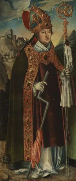 Retabel van Pfirtscher: Sint Erasmus - Lucas Cranach de Oudere