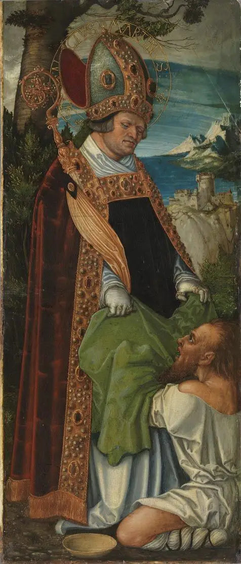Retabel van Pfirtscher: Sint-Maarten - Lucas Cranach de Oudere