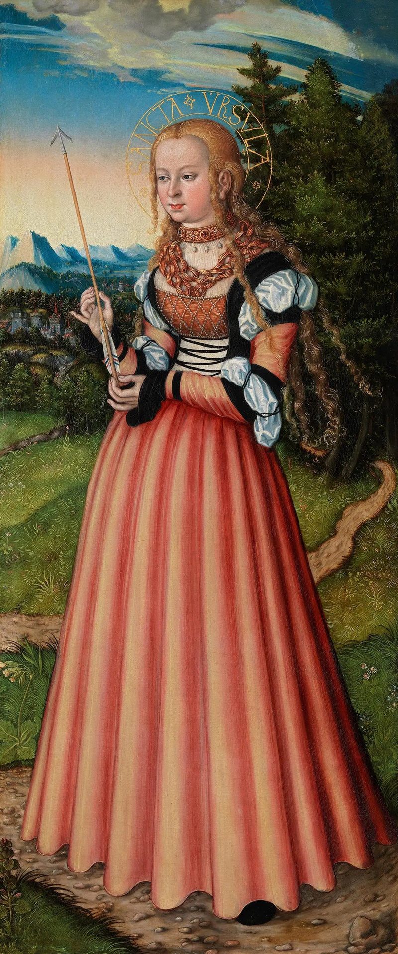 Retabel van Pfirtscher: Sint Ursula - Lucas Cranach de Oudere