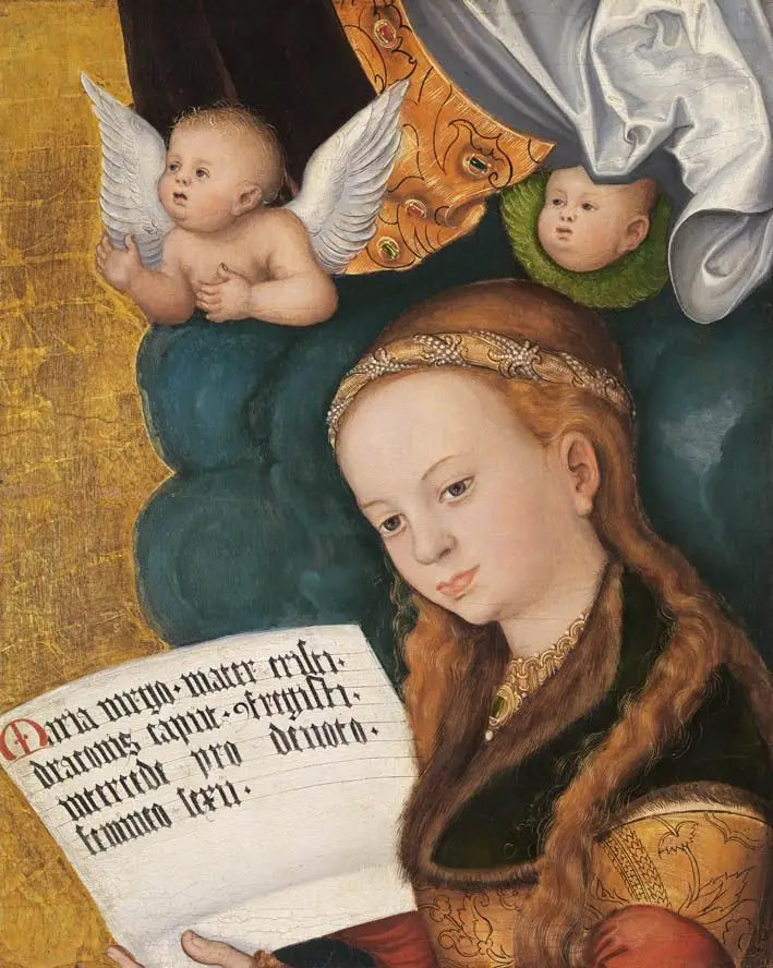 Altarpaneel van Praag [middenpaneel, fragment]: Sint Margaretha - Lucas Cranach de Oudere