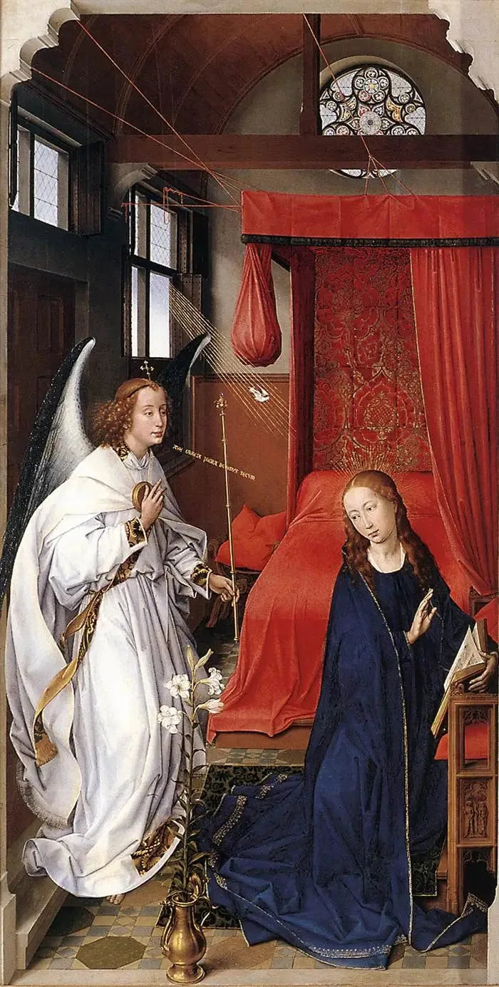Retabel van Sint Colomba: Aankondiging - Rogier van der Weyden