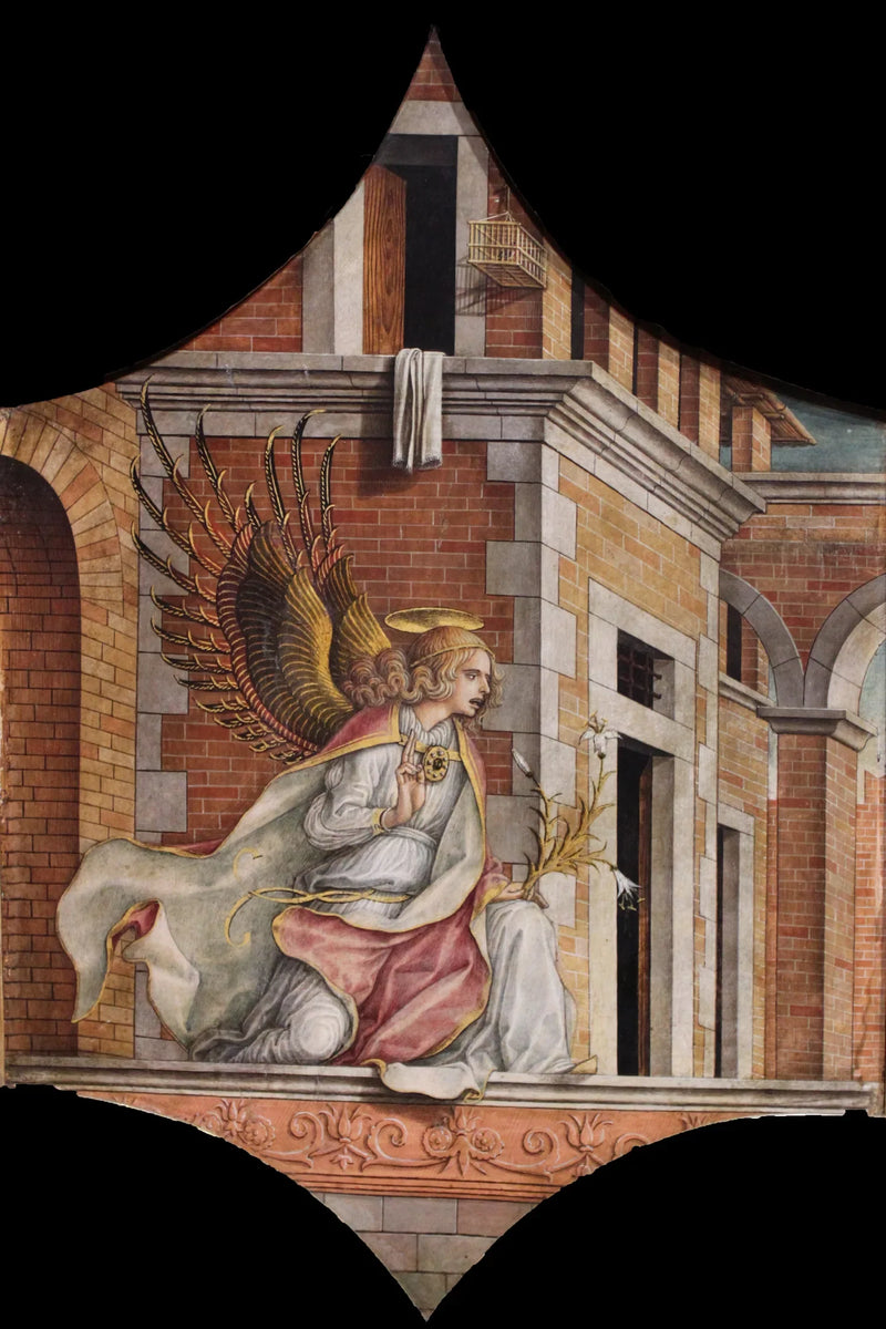 Retabel van San Domenico: De Engel van de Aankondiging - Carlo Crivelli