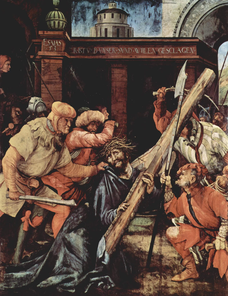 Retabel van Tauberbischofsheim: Christus met het kruis - Matthias Grünewald