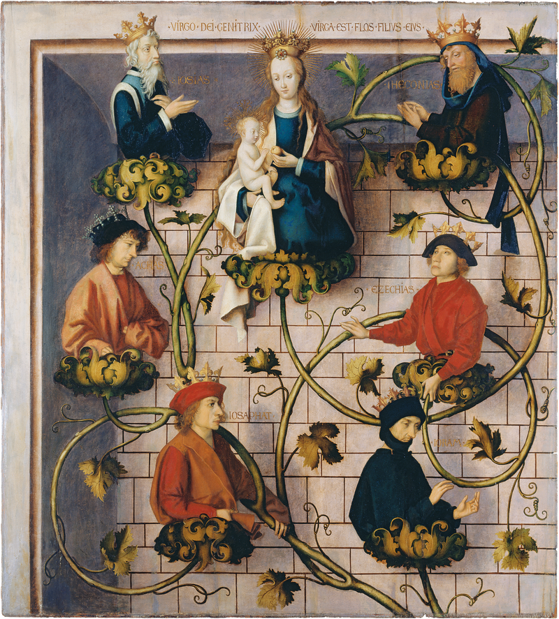 Dominicaanse altaarstuk uit Frankfurt: Jozef's boom (bovenste deel) - Hans Holbein de Oudere