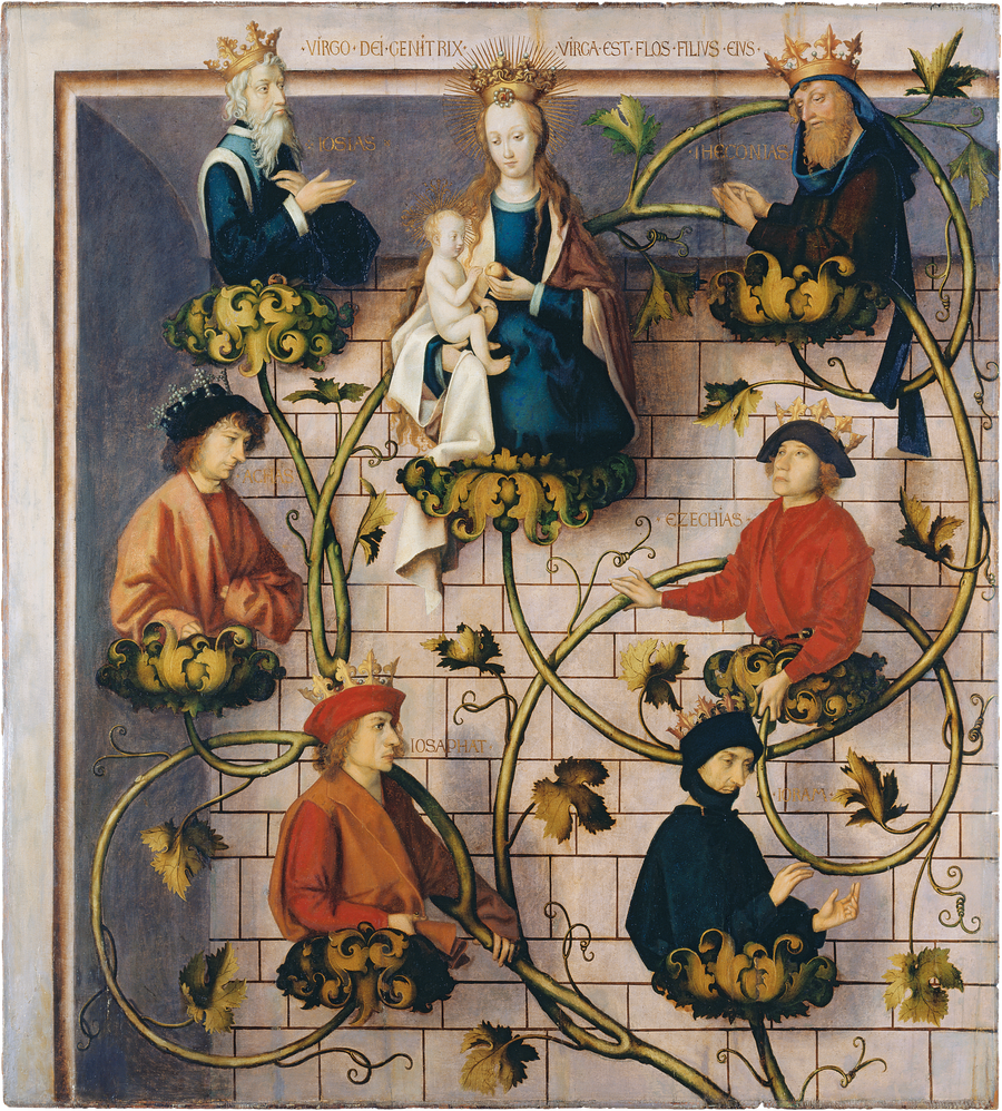 Dominicaanse altaarstuk uit Frankfurt: Jozef's boom (bovenste deel) - Hans Holbein de Oudere