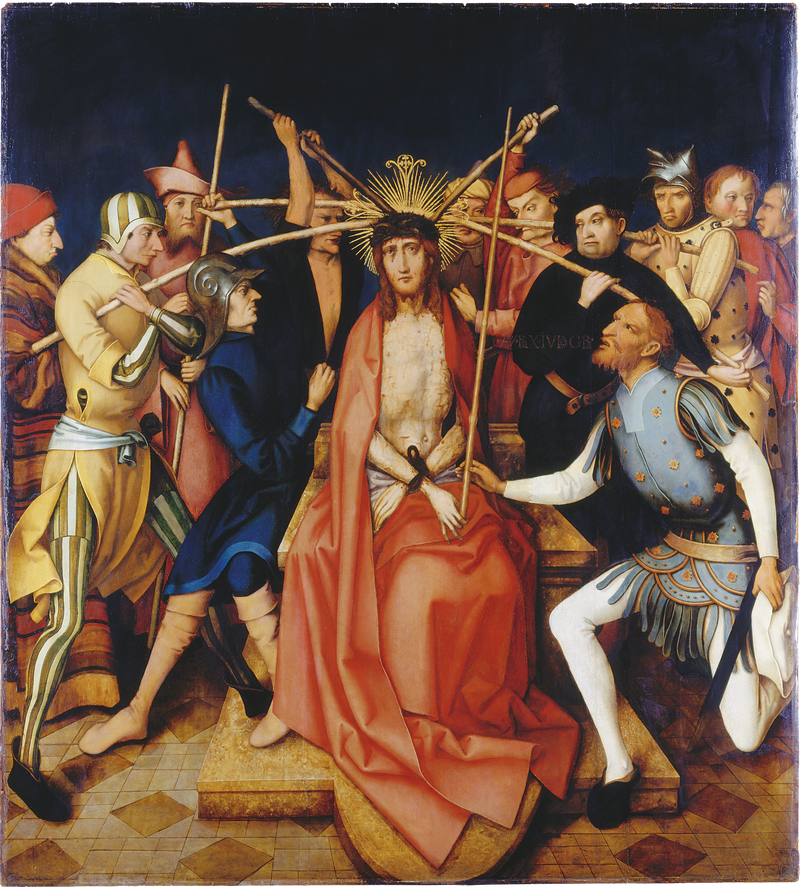 Dominicaanse altaarretabel van Frankfurt: Christus met doornenkroon - Hans Holbein de Oudere