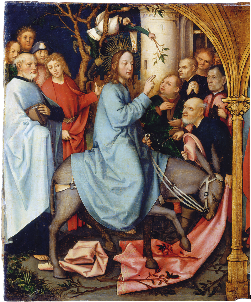 Dominicaanse altaarstuk van Frankfurt: De Intocht in Jeruzalem - Hans Holbein de Oudere
