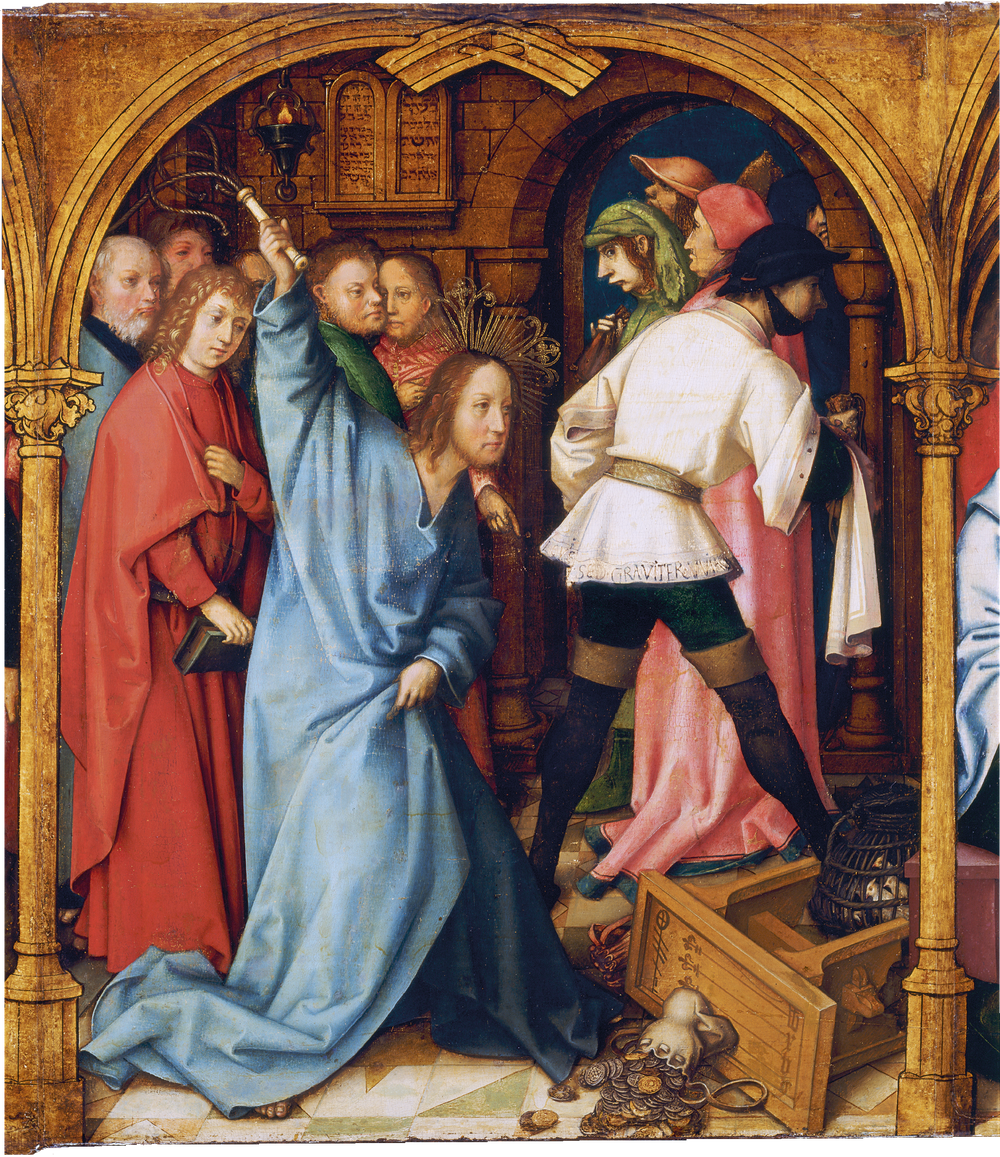 Retable dominicain de Francfort: La purification du temple - Hans Holbein the Elder - Alpha Reproduction