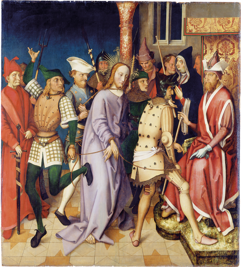 Dominicaans altaarstuk uit Frankfurt: Christus voor Pontius Pilatus - Hans Holbein de Oudere