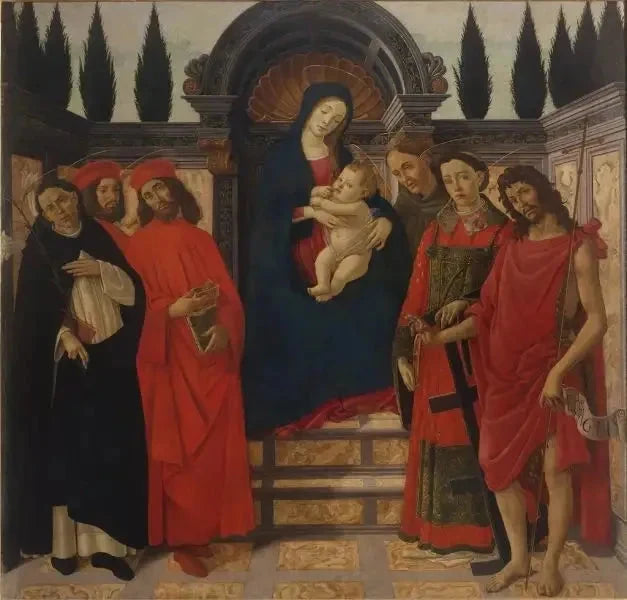 Het Trebbio-altaarstuk, circa 1495-1496 - Botticelli en werkplaats