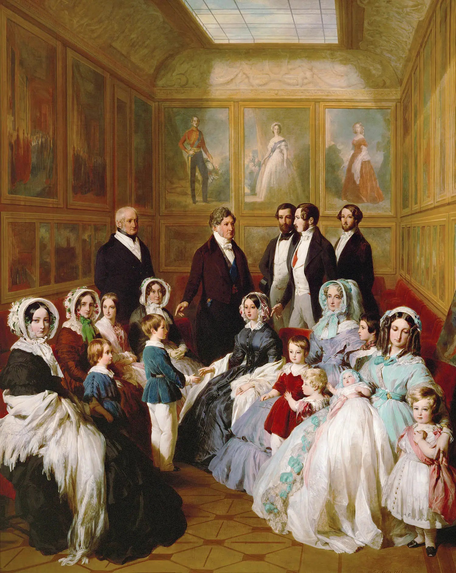 Réunion en famille dans la galerie Victoria au château d’Eu le 8 septembre 1845 - Franz Xaver Winterhalter - Alpha