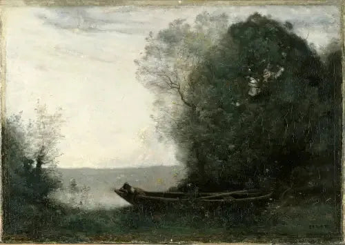 Droom over de vijver - Jean-Baptiste Camille Corot