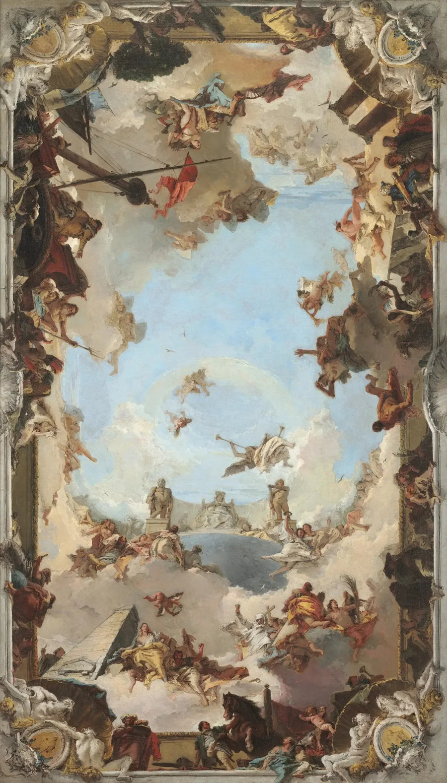 Rijkdom en voordelen van de Spaanse monarchie onder Karel III - Giovanni Battista Tiepolo