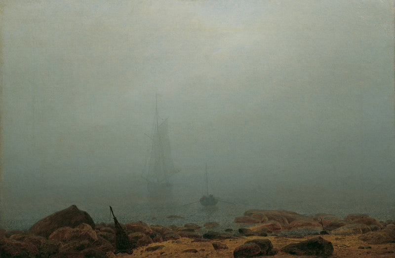Kustlijn in de mist - Caspar David Friedrich