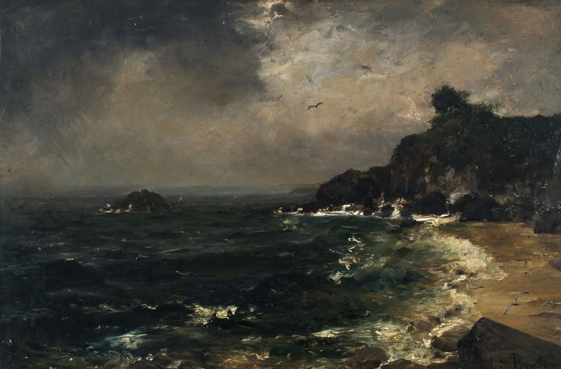 Rivage onder de storm - Maritiem - Jules Breton