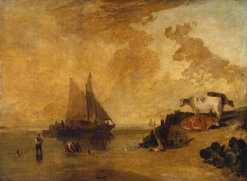 Rivierscène met Vee - J. M. W. Turner