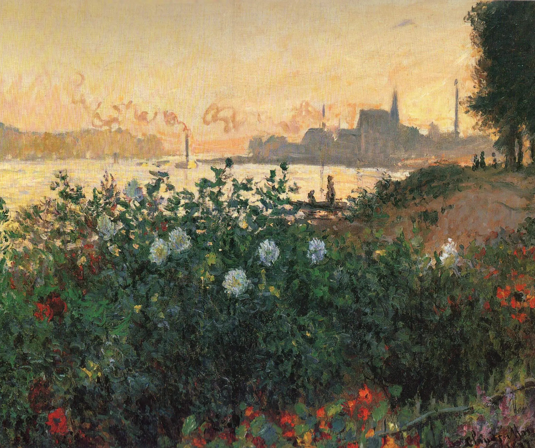Reproduction du tableau « Rivière à fleurs, Argenteuil - Claude Monet » par Alpha Reproduction en peinture à l’huile