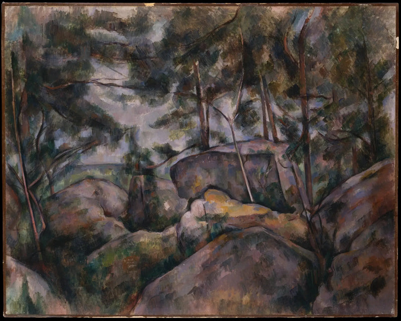 Rotsen bij Fontainebleau - Paul Cézanne