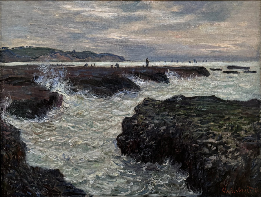 De rotsen bij Pourville, eb. - Claude Monet
