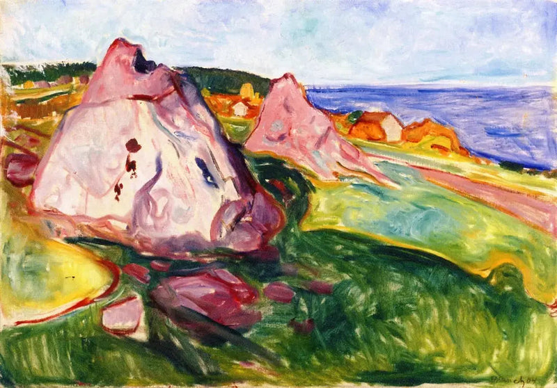 Rode rotsen nabij Åsgårdstrand - Edvard Munch
