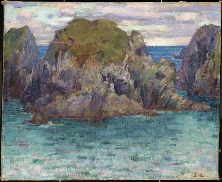 Rotsen aan de Bretonse kust; Goulphar, Belle-Île - Armand Guillaumin