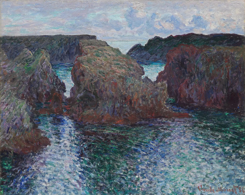 Rotsen bij Port-Goulphar, op Belle-Île - Claude Monet