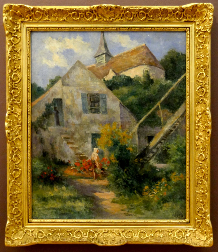 Rolleboise, de kerk en het huis van de schilder - Maximilien Luce